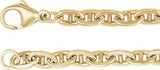 14K Yellow Gold-Filled 4.5 mm Curbed Anchor 16" Chain
