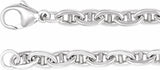 Sterling Silver 4.5 mm Curbed Anchor 24" Chain