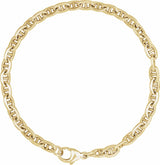 14K Yellow Gold-Filled 4.5 mm Curbed Anchor 7" Chain
