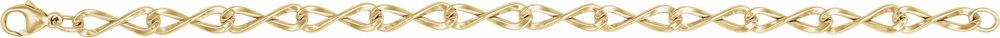 14K Yellow Gold-Filled 5.46 mm Figure Eight 7" Chain
