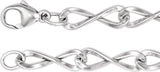 Sterling Silver 5.46 mm Figure Eight 7" Chain