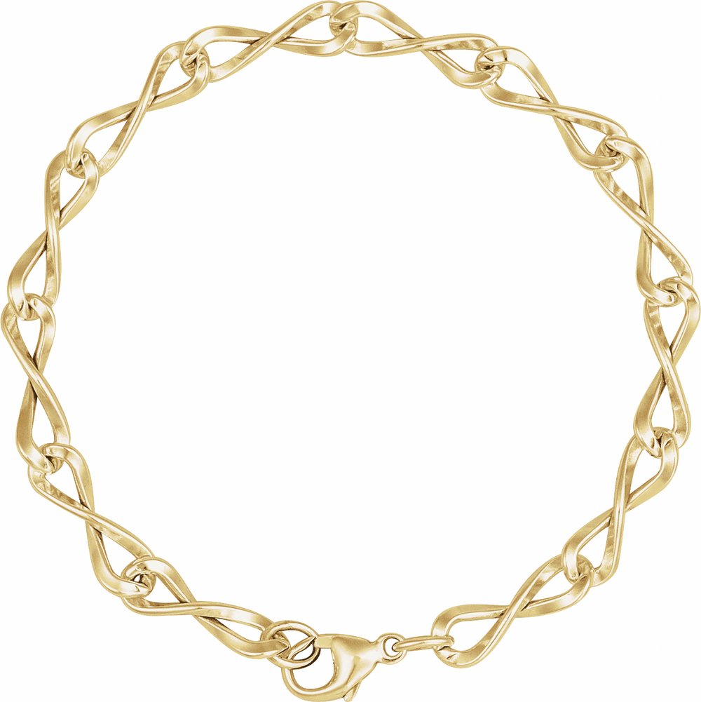 14K Yellow Gold-Filled 5.46 mm Figure Eight 7" Chain