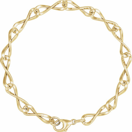 14K Yellow Gold-Filled 5.46 mm Figure Eight 7" Chain