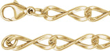 14K Yellow Gold-Filled 5.46 mm Figure Eight 7" Chain