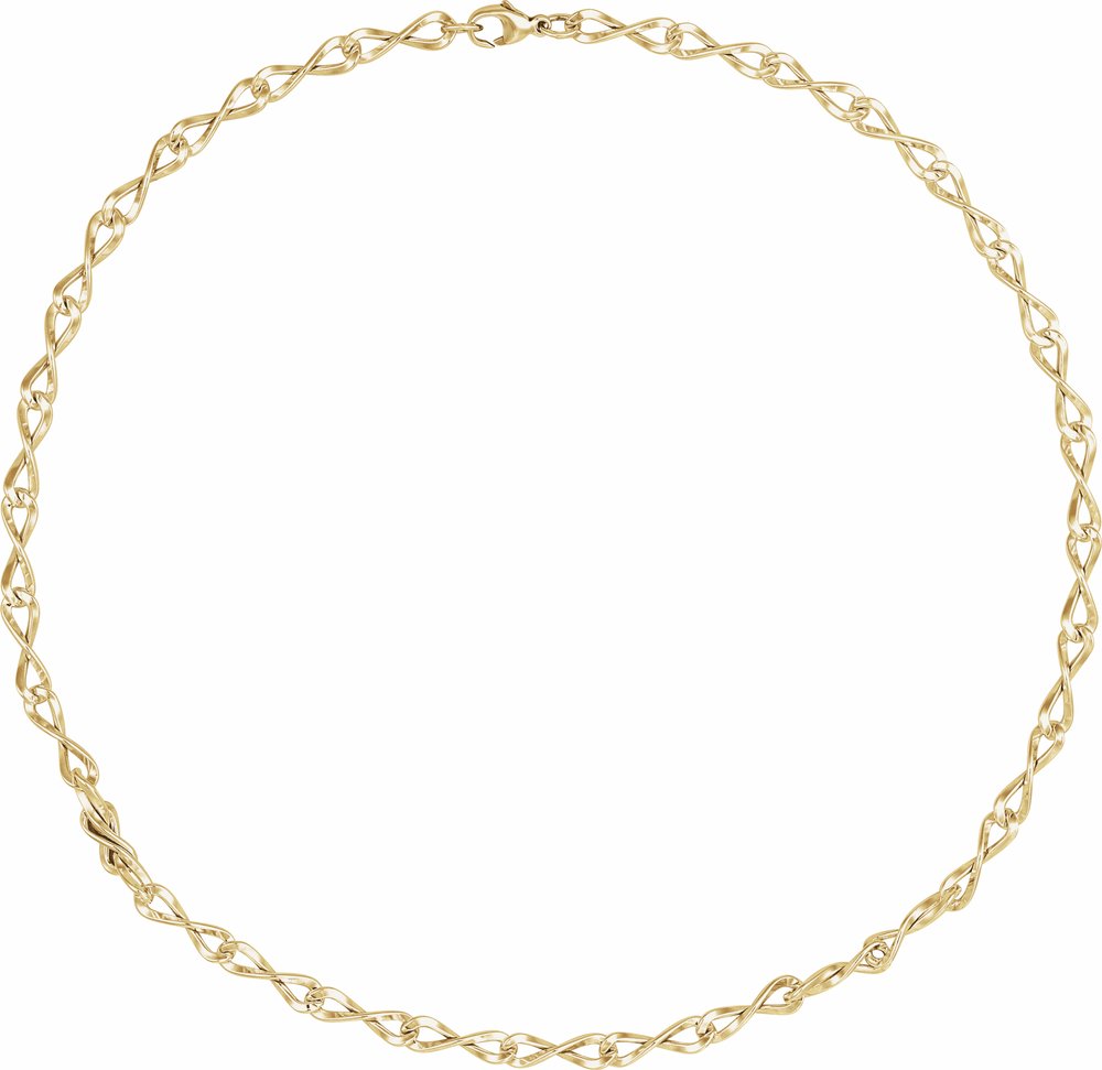 14K Yellow Gold-Filled 5.46 mm Figure Eight 16" Chain