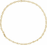 14K Yellow Gold-Filled 5.46 mm Figure Eight 16" Chain