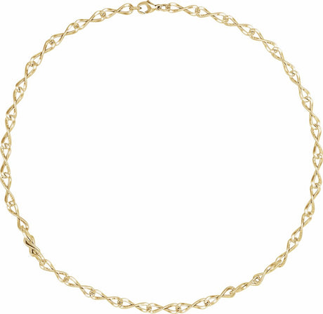 14K Yellow Gold-Filled 5.46 mm Figure Eight 16" Chain