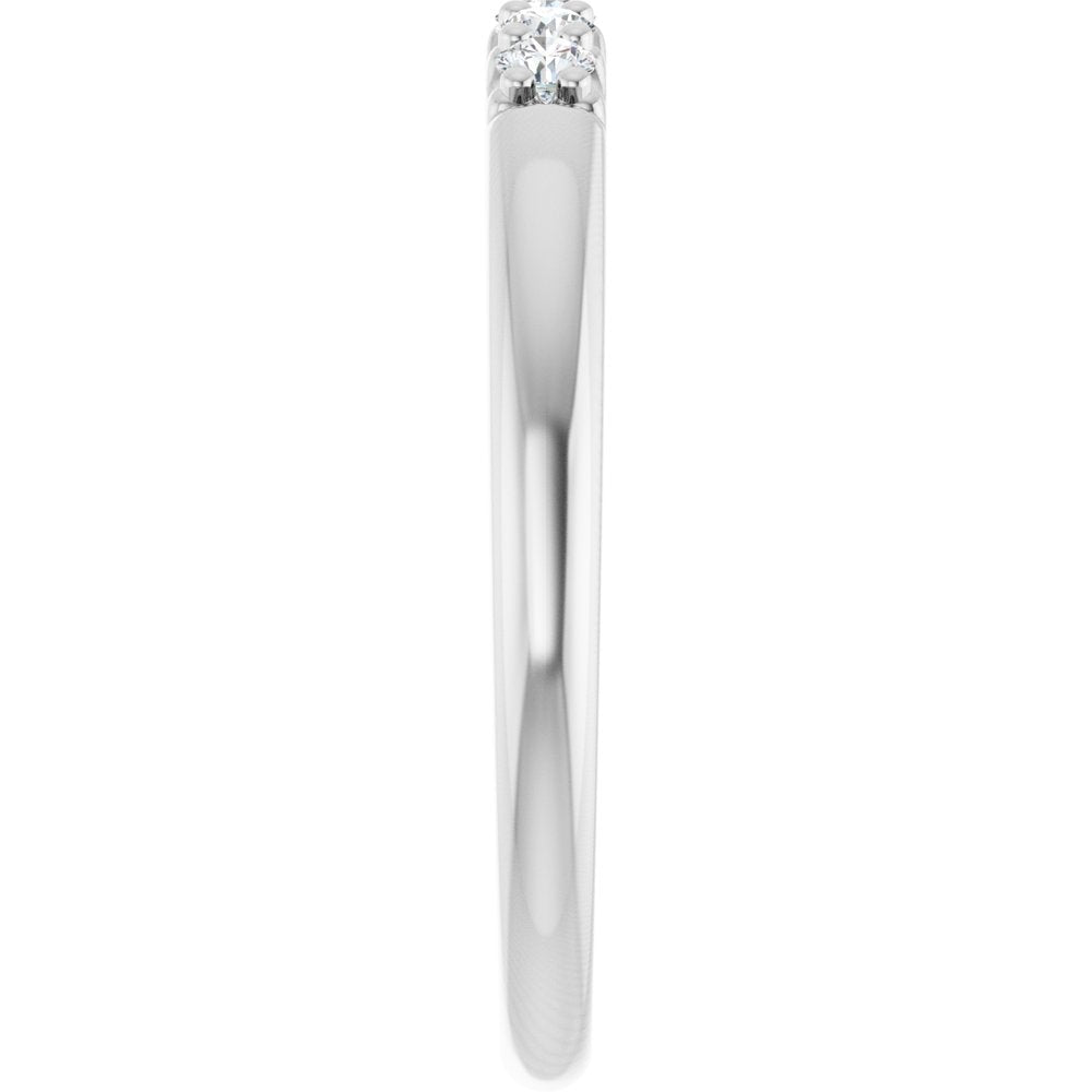 14K White Gold 1/6 CTW Natural Diamond Anniversary Band