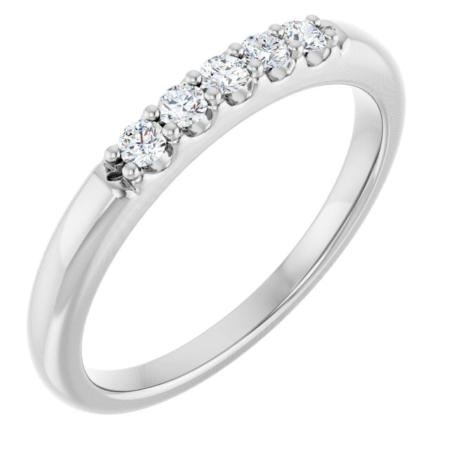 14K White Gold 1/6 CTW Natural Diamond Anniversary Band