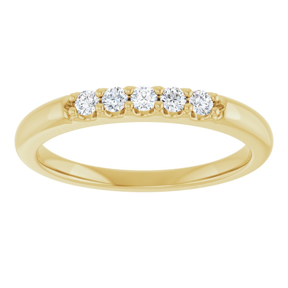 14K Yellow Gold 1/6 CTW Lab-Grown Diamond Anniversary Band