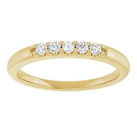 14K Yellow Gold 1/6 CTW Lab-Grown Diamond Anniversary Band