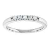 14K White Gold 1/6 CTW Natural Diamond Anniversary Band
