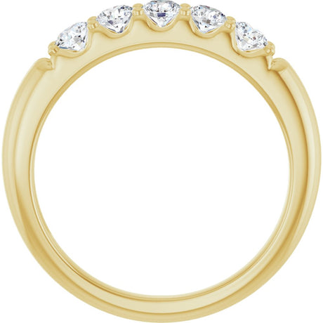 14K Yellow Gold 1/2 CTW Lab-Grown Diamond Anniversary Band