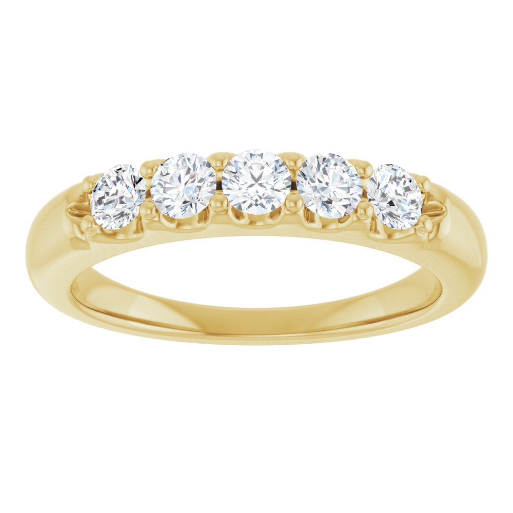14K Yellow Gold 1/2 CTW Lab-Grown Diamond Anniversary Band