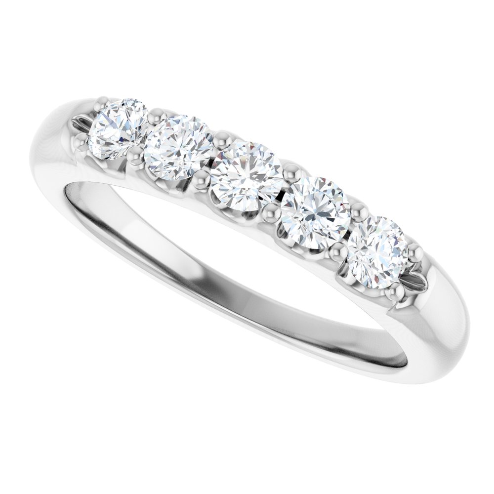 14K White Gold 1/2 CTW Lab-Grown Diamond Anniversary Band
