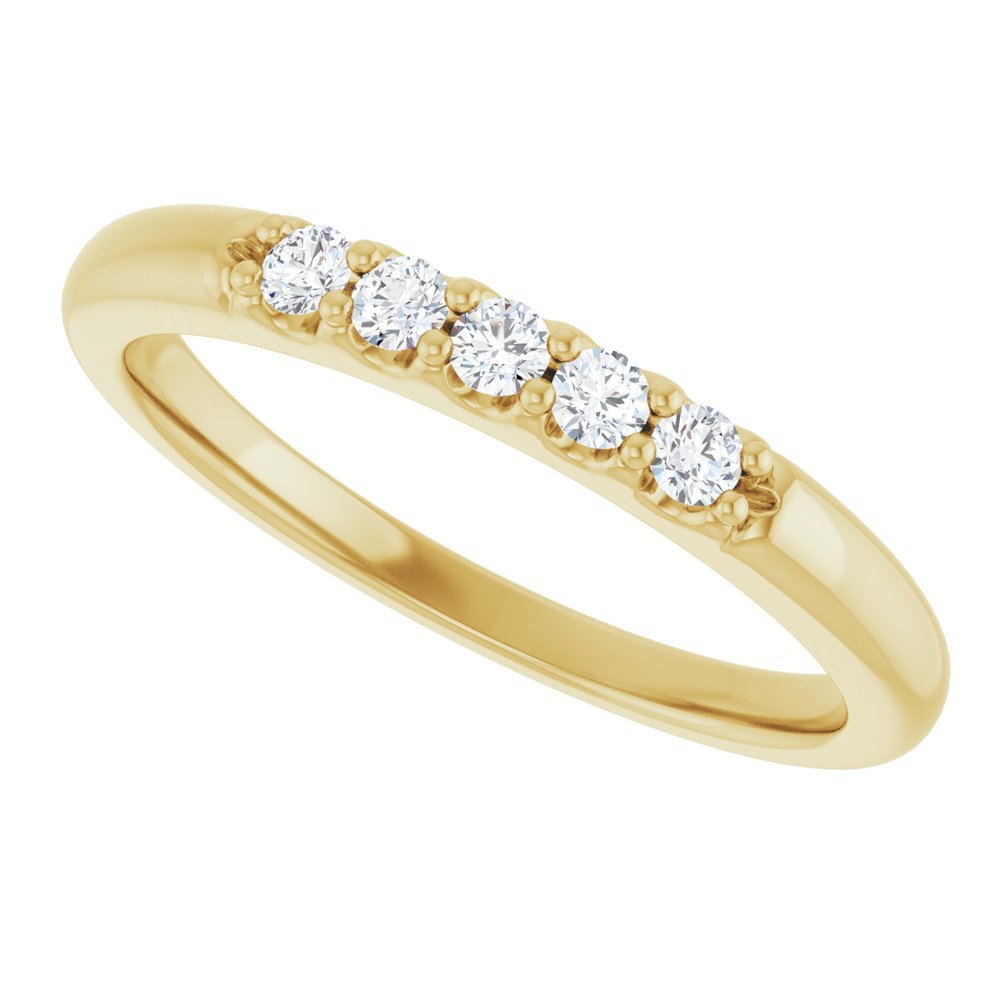 14K Yellow Gold 1/6 CTW Lab-Grown Diamond Anniversary Band