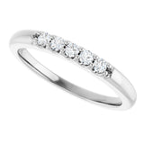 14K White Gold 1/6 CTW Natural Diamond Anniversary Band