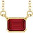 14K Yellow Gold Lab-Grown Ruby 18" Necklace