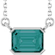 Sterling Silver Lab-Grown Alexandrite 18" Necklace