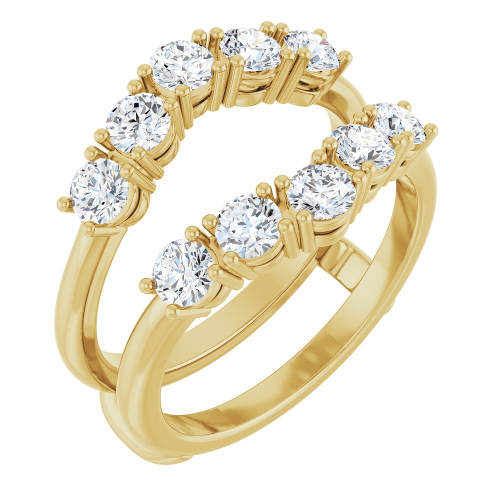 14K Yellow Gold 1 1/5 CTW Lab-Grown Diamond Ring Guard