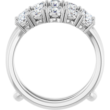 14K White Gold 1 1/5 CTW Lab-Grown Diamond Ring Guard