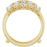 14K Yellow Gold 1 1/5 CTW Lab-Grown Diamond Ring Guard