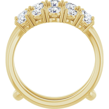 14K Yellow Gold 1 1/5 CTW Lab-Grown Diamond Ring Guard
