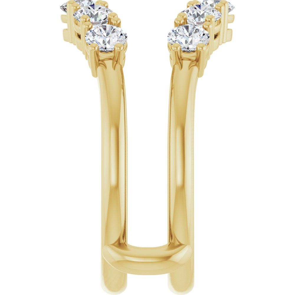 14K Yellow Gold 1 1/5 CTW Lab-Grown Diamond Ring Guard