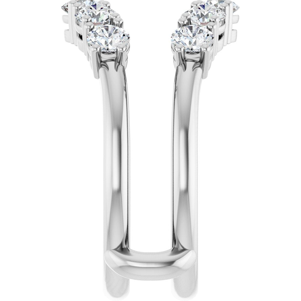 14K White Gold 1 1/5 CTW Lab-Grown Diamond Ring Guard