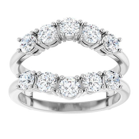 14K White Gold 1 1/5 CTW Lab-Grown Diamond Ring Guard