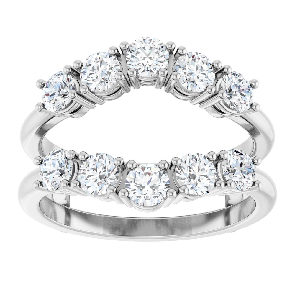 14K White Gold 1 1/5 CTW Lab-Grown Diamond Ring Guard