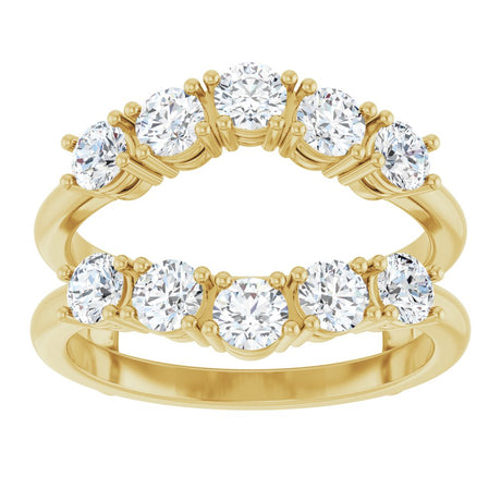 14K Yellow Gold 1 1/5 CTW Lab-Grown Diamond Ring Guard
