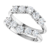 14K White Gold 1 1/5 CTW Lab-Grown Diamond Ring Guard