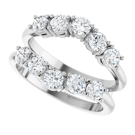 14K White Gold 1 1/5 CTW Lab-Grown Diamond Ring Guard