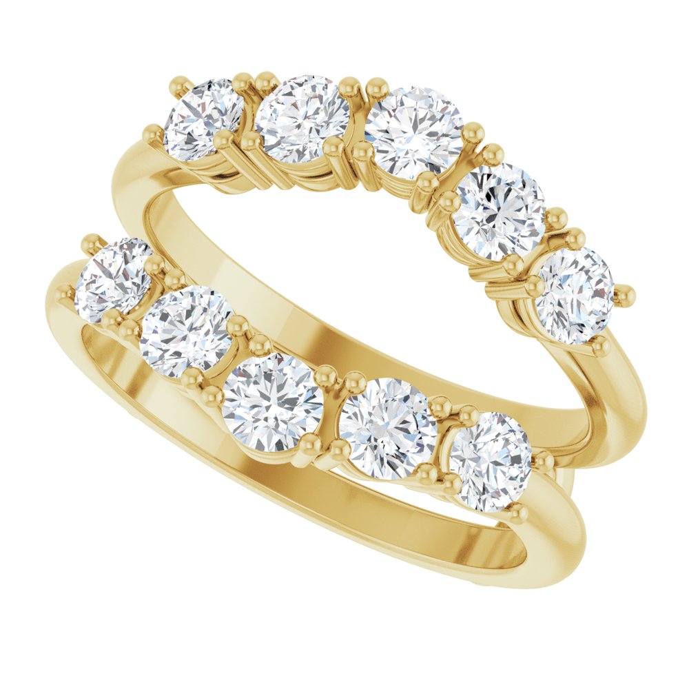 14K Yellow Gold 1 1/5 CTW Lab-Grown Diamond Ring Guard