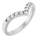 14K White Gold 1/4 CTW Lab-Grown Diamond Contour Band