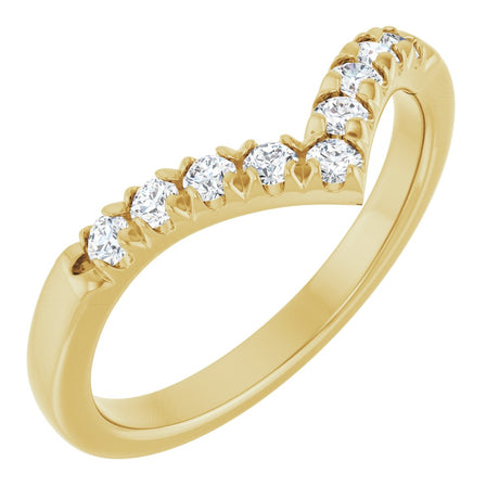14K Yellow Gold 1/4 CTW Lab-Grown Diamond Contour Band