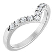 14K White Gold 1/4 CTW Natural Diamond Contour Band