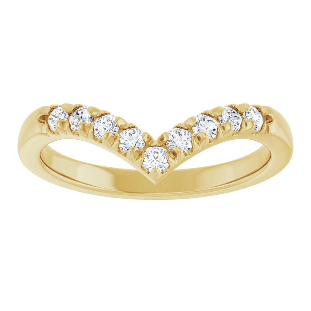 14K Yellow Gold 1/4 CTW Natural Diamond Contour Band