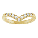 14K Yellow Gold 1/4 CTW Natural Diamond Contour Band