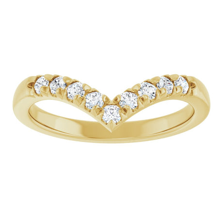 14K Yellow Gold 1/4 CTW Natural Diamond Contour Band