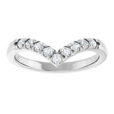 14K White Gold 1/4 CTW Natural Diamond Contour Band