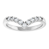 14K White Gold 1/4 CTW Lab-Grown Diamond Contour Band