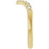 14K Yellow Gold 1/4 CTW Natural Diamond Contour Band