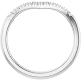 14K White Gold 1/4 CTW Lab-Grown Diamond Contour Band