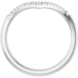 14K White Gold 1/4 CTW Natural Diamond Contour Band