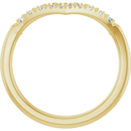14K Yellow Gold 1/4 CTW Lab-Grown Diamond Contour Band