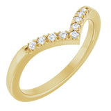 14K Yellow Gold 1/8 CTW Lab-Grown Diamond Contour Band