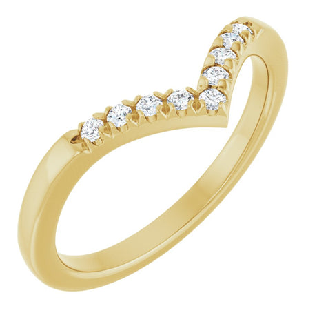 14K Yellow Gold .08 CTW Lab-Grown Diamond Contour Band