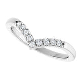 14K White Gold .08 CTW Lab-Grown Diamond Contour Band